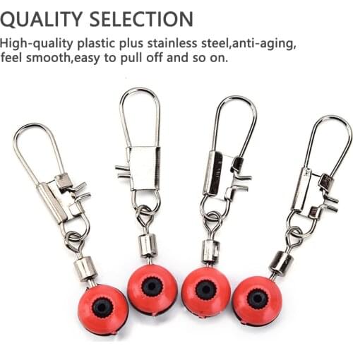 20pcs/lot Fishing Line Hook Swivels Shank Clip Swivel Connector Interlock Snap Sea Space Beans Lure Fishing Hooks Accessories