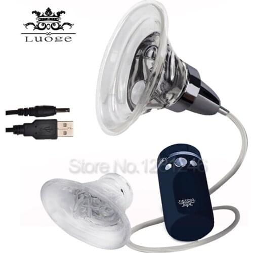 LUOGE Female Blowjob Pussy Pump Clitoris Stimulator Sex Machine USB Oral Sex Tongue Licking Sucking Vibrators Sex Toys For Women