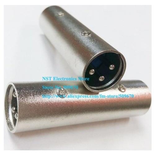 Microphone Audio Adapter Connector XLR 3Pin male to XLR male M/M/Free Shipping/2PCS