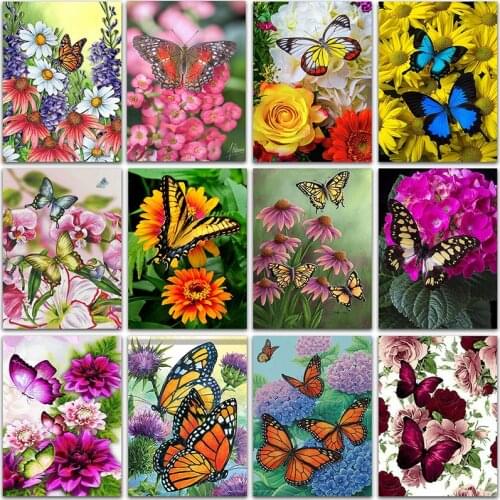 5D DIY Diamond Painting Kit Paint Flower landscape scenery butterfly Full Square&Round embroidery mosaic Cross stitch Home Decor