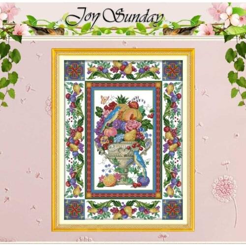 Gorgeous fruit bowl Painting Counted Cross Stitch wholesale Cross Stitch Sets11CT 14CT Cross Stitch Kits Embroidery Needlework