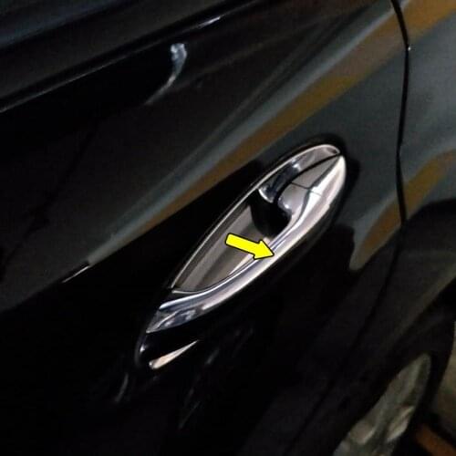 Car Exterior Door Handle Cover Trim Sticker ABS Chrome Silver Accessories For Mercedes Benz C class W203 2000-2007