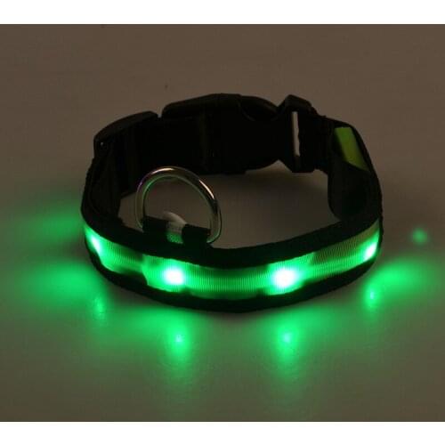 Nylon Dog Collar Lamp Luminous Collar Teddy Golden Retriever Collar For Dogs Dog Harness Dog Leash Dog Harness Dog Accessories