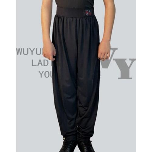 New Childrens Latin Dance Clothes Black Pants Kids Latin Practice Wear ChaCha Rumba Jogger Pant Ballroom Competition Trousers