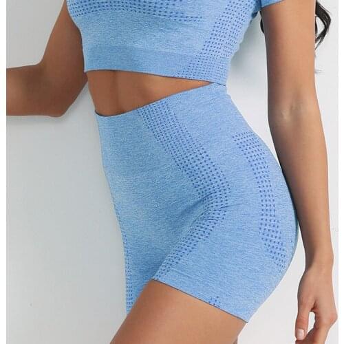 New Seamless Yoga Shorts Women High Waist Sports Shorts Moisture Wicking Jogging Cycling Short Push Up Leggings Fitness Pants