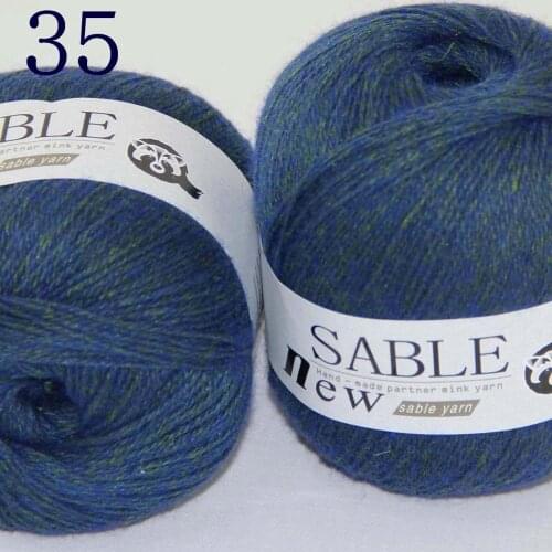 Sale 2*50gr Super Soft Pure Sable Cashmere Wrap Shawls Hand Knit Wool Crochet Yarn 243-35 Navy Olive