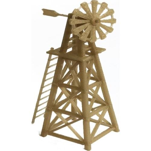 Train Railway Model Scene HO Ratio 1:87 Country Farm Windmill Tower