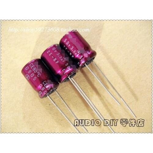 .Purple red robe CE-BP (RBS) 3.3uF / 50V audio with Promise of electrolytic capacitors