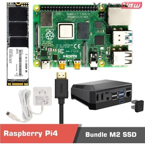 Raspberry Pi 4 8 GB with Essential Accessories Argon M2 Raspberry Pi case 1m HDMI to HDMI Sandisk Micro SD Power adaptor