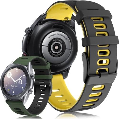 For Samsung galaxy watch 3 41mm 45mm Strap Sport Bracelet Silicone Watchband 20mm 22mm Wristband Strap For Huawei GT 2 42mm 46mm