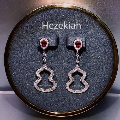 Hezekiah gourd Earrings Luxury high-end Bridal Earrings Ladys party Earrings Lady of fame French quality