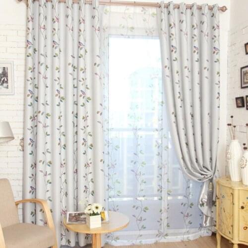 Modern Blackout Curtains Brids Pattern For Living Room Window Bedroom shading Ready Made Finished Drapes Blinds B 2JL442