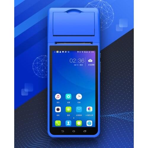 Android 8.1.0 3G Wifi POS PDA Terminal Handheld Smart POS Wireless 58mm BluetoothThermal Printer Support 1D 2D barcode scanning