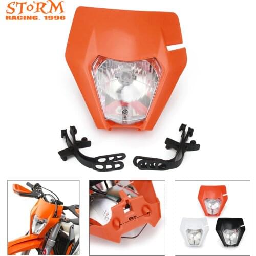 Universal Motorcycle Headlight Head Lamp Light For KTM EXC EXCF XC XCF XCW XCFW MX SX SXF SXS SMR 125 250 300-500 Pit Dirt Bike