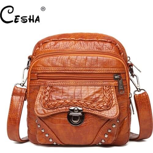 Vintage Women Shoulder Soft Leather Shopping Bag Luxury Designer Female Crossbody Bag High Quality Girl Casual Zipper Bags