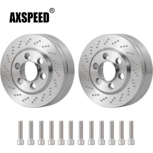 AXSPEED 2.2inch Wheel Rims Stainless Steel Internal Counterweight for Axial SCX10 TRX-4 Wraith 90018 1/10 RC Crawler Car