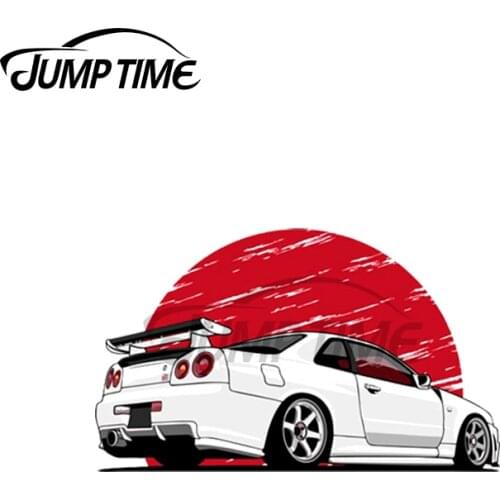 Jump Time 13 x 6.6cm For JDM Nissan Skyline GTR Japan Tokyo Creative Car Stickers Vinyl Car Wrap Graffiti Sticker Drift Decal