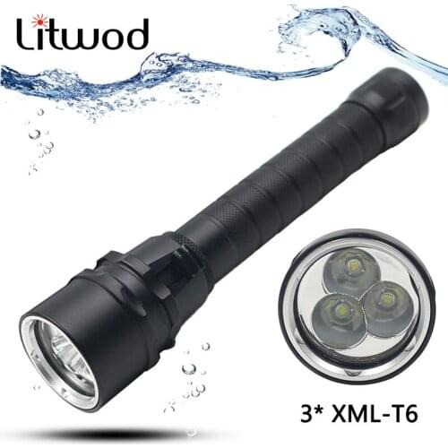 Z20 D53 LED Diving Flashlight Swimming torch 8000Lum 3* XM-LT6 Waterproof Diving light Underwater 120 Meter Camping Lantern