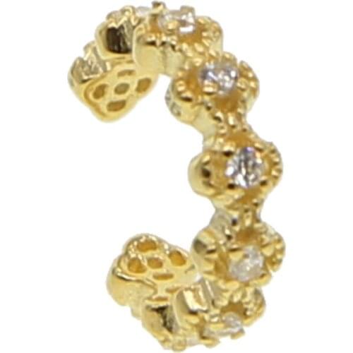 NEW arrived earring Cuff no piercing gold color 925 sterling silver Romantic Lace flower France Hot sale girl women daily gift