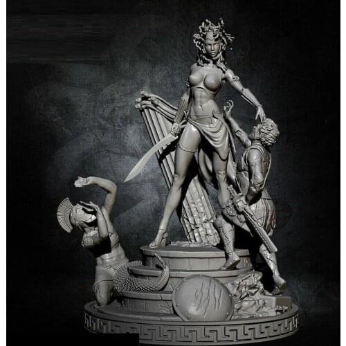 1:32 Scale Resin Figure Unpainted Model Kit Figure Queen Unpainted Unassambled Medusa Collect J5L7