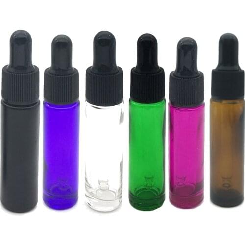 1/5pcs 10ml Glass Dropper Bottles Glass Pipette Mini Bottle with Pure Glass Pipette Tubes Essential Oil Vial