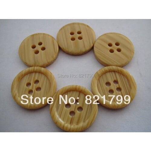 24L wood color button sweater beautify button 4 holes resin button fashion Polyester