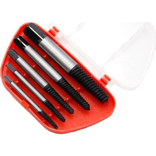 5 pieces. The screw extractors center drill guide bush is damaged and the bolts are disassembled quickly and easily installed