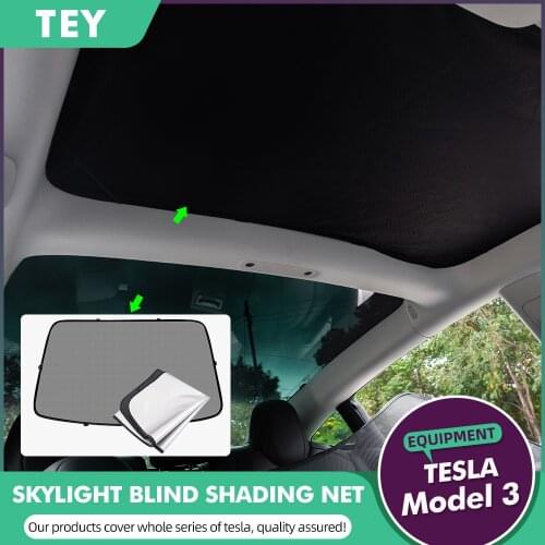TEY 2021 Tesla Model 3 Accessories Roof Skylight Shades Protector Model3 Sunshade Car Sun Visor Rear Front For Model Three