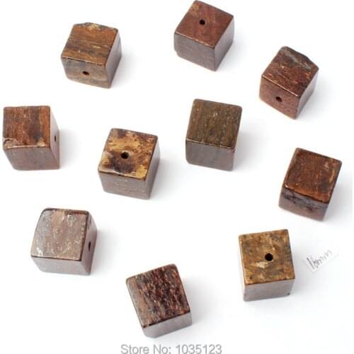High Quality 16mm Pretty Natural Brown Bronzite Square Shape Gems Loose Beads Strand 12Pcs DIY Creative Jewellery Making w2896