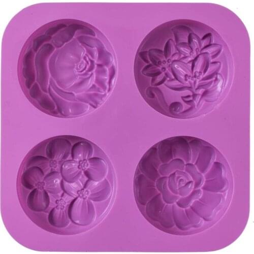 Flower Silicone Soap Molds, Homemade Soap Mold, Muffin, Pudding, Jelly, Brownie and Cheesecake