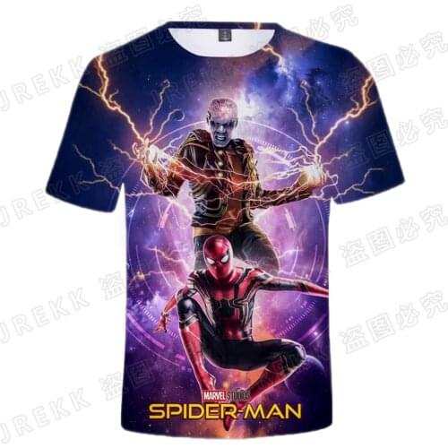 Spiderman 3D Printed T Shirt Men Women Children Summer Short Sleeve Casual Boy Girl Kids Short Sleeve Cool Spider-Man Tops Tee