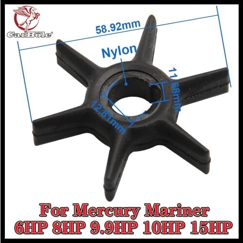 CARBOLE 100% New Water Pump Impeller For Mercury Mariner 6/8/9.9/10/15/HP Outboard 47-42038Q02 18-3062