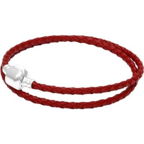 YSH new 100% 925 Sterling Silver Couple color leather Bracelet 2020 Fashion DIY jewellery gift Free shipping Valentine Day gift