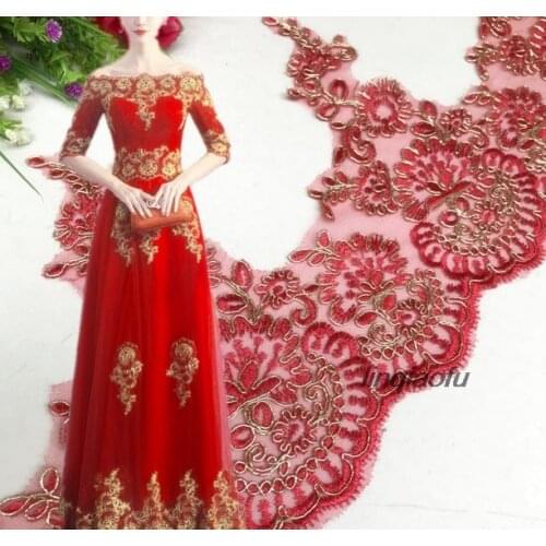 Width 22 cm red car bone lace accessories wedding dress costume childrens clothing performance clothing lace material