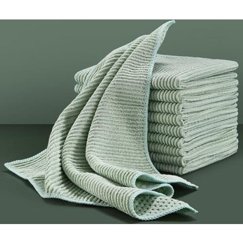 Kitchen Rags Multifunctional Kitchen Towel Microfiber Cloth Not Stick Oil Absorb Water Do Not Lint Housework Cleaning Dish Cloth