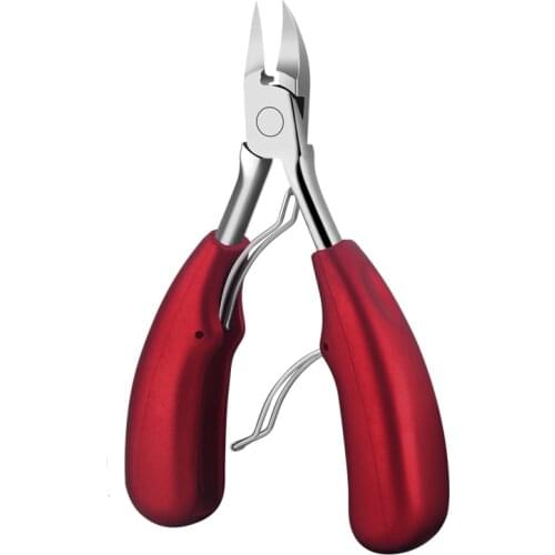 Big Size Nail Clippers Stainless Steel Cuticle Scissor Professional Clipper Pedicure Rubber Handle False Nail Cutter