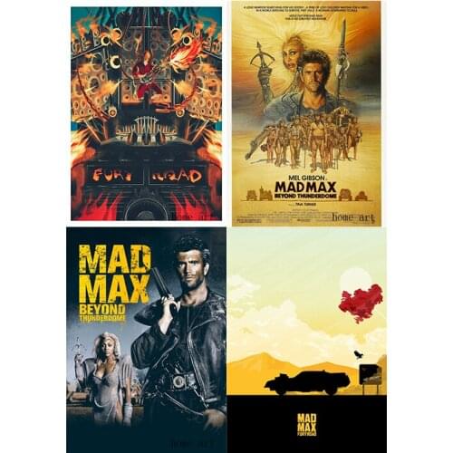 Mad Max Poster Clear Image Wall Stickers Home Decoration High Quality Prints White Coated Paper home art Brand