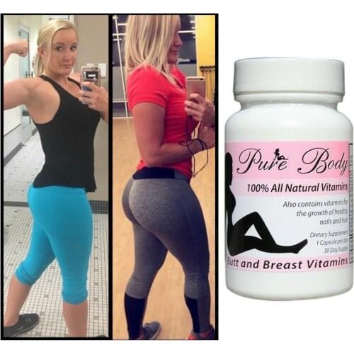 PureBody Vitamins Natural weight gain Butt and Breast Growth Enhancement 30caps/bottle