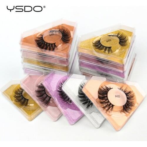 YSDO Lashes Wholesale 4/20/50/100 Pcs Faux Mink Eyelashes Dramatic Fluffy 3D Mink Lashes Makeup Natural False Eyelash In Bulk