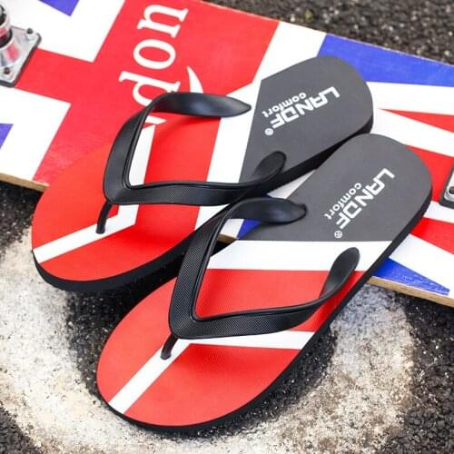Summer DIY Geometric Gentleman Casual Style Mens Flip-Flops PU Fishermens Beach Slippers Outdoor Sandals Flat Shoes For Women