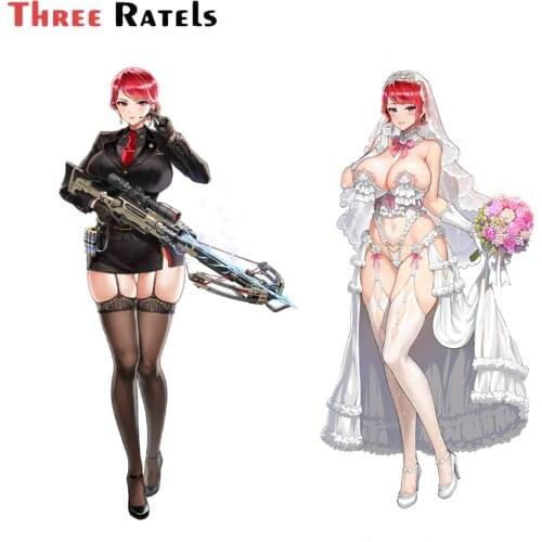 Three Ratels FC582 BBW hentai sexy girl HongRyeon last origin Cartoon Car Sticker Decal Suitcase Motorcycle Auto notebook