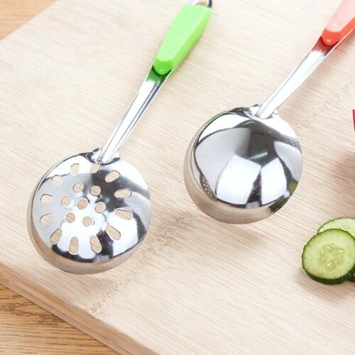 1pc Stainless Steel Large Soup Spoon Ladle Skimmer Colander Filter for Kitchen Accessories Cooking Tools Drop Shipping Support