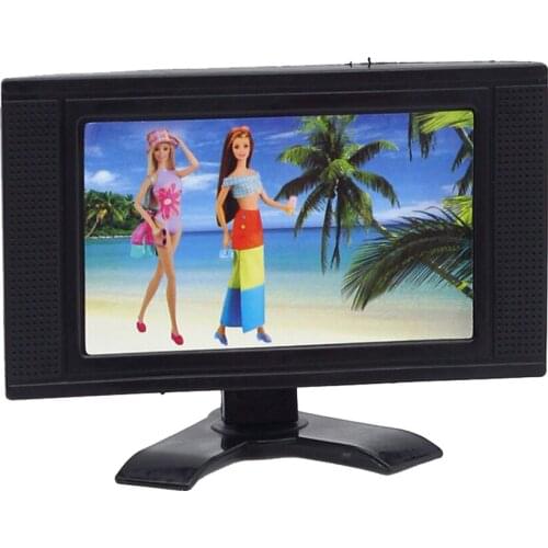 1PCS Plastic LCD TV Doll Toy Accessories For 1/6 BJD Brabies Doll House Furniture Toys