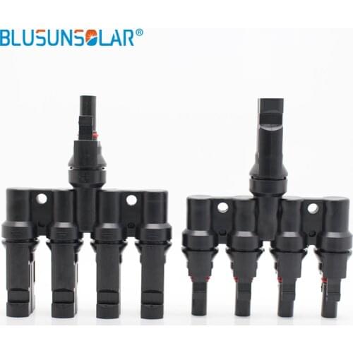 10 pairs/lot SOLAR PV Style Solar Panel Cable Branch Connector TUV SOLAR PVT Type 4 in 1 Male and Female Solar Cable Connector