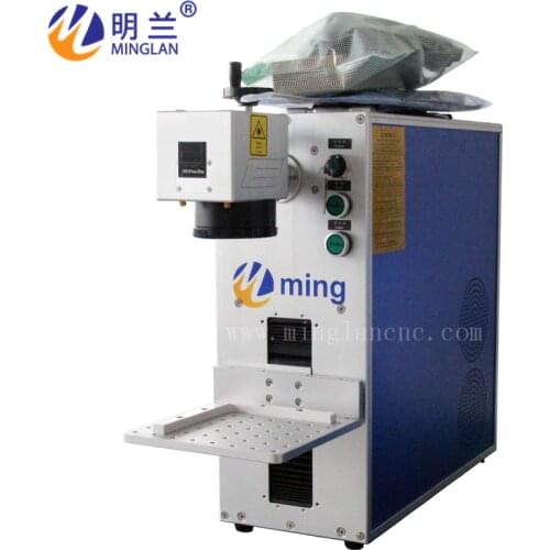 30W free shipping China hot sale JPT LP mopa portable fiber laser marking machine with rotary for mark black