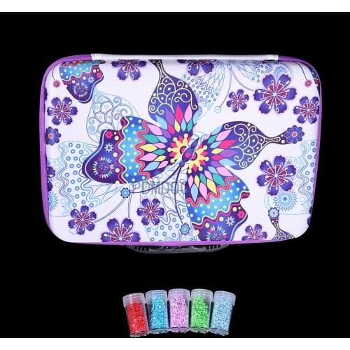 7/60 Bottles Diamond Painting Box Tool Container Storage Box Carry Holder Hand Bag Zipper Diamond Embroidery Accessories