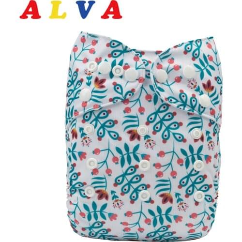 ALVABABY Baby Cloth Nappy New Designed Baby Cloth Diaper with 1pc Reusable Microfiber Insert
