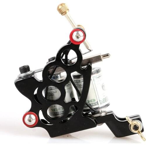 Casting Iron Tattoo Machine High Stability Black Tattoo Machine 10 Coils Shander Tattoo Machine TM8393
