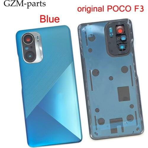GZM-parts Nieuwe Voor Xiaomi Mi 9 11 Lite Note 10 Lite Poco F3 Achter Back Battery Cover Deur Behuizing case Met Lijm Sticker