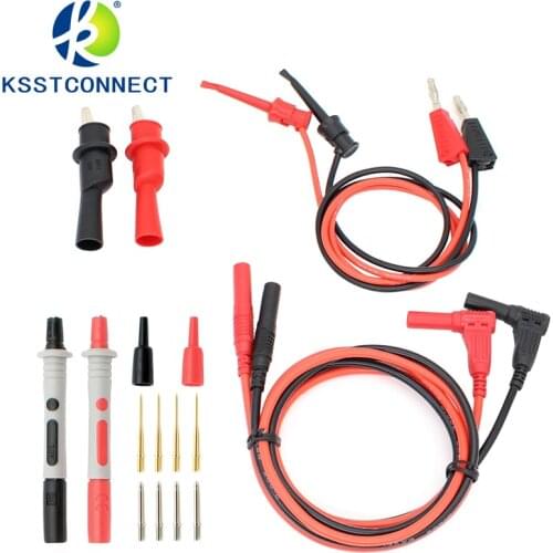 DMM04 Test Lead Kit probe banana plug to test hook cable Replaceable multimeter probe test wire alligator clip